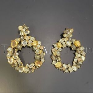 JCrew jewel cluster hoops